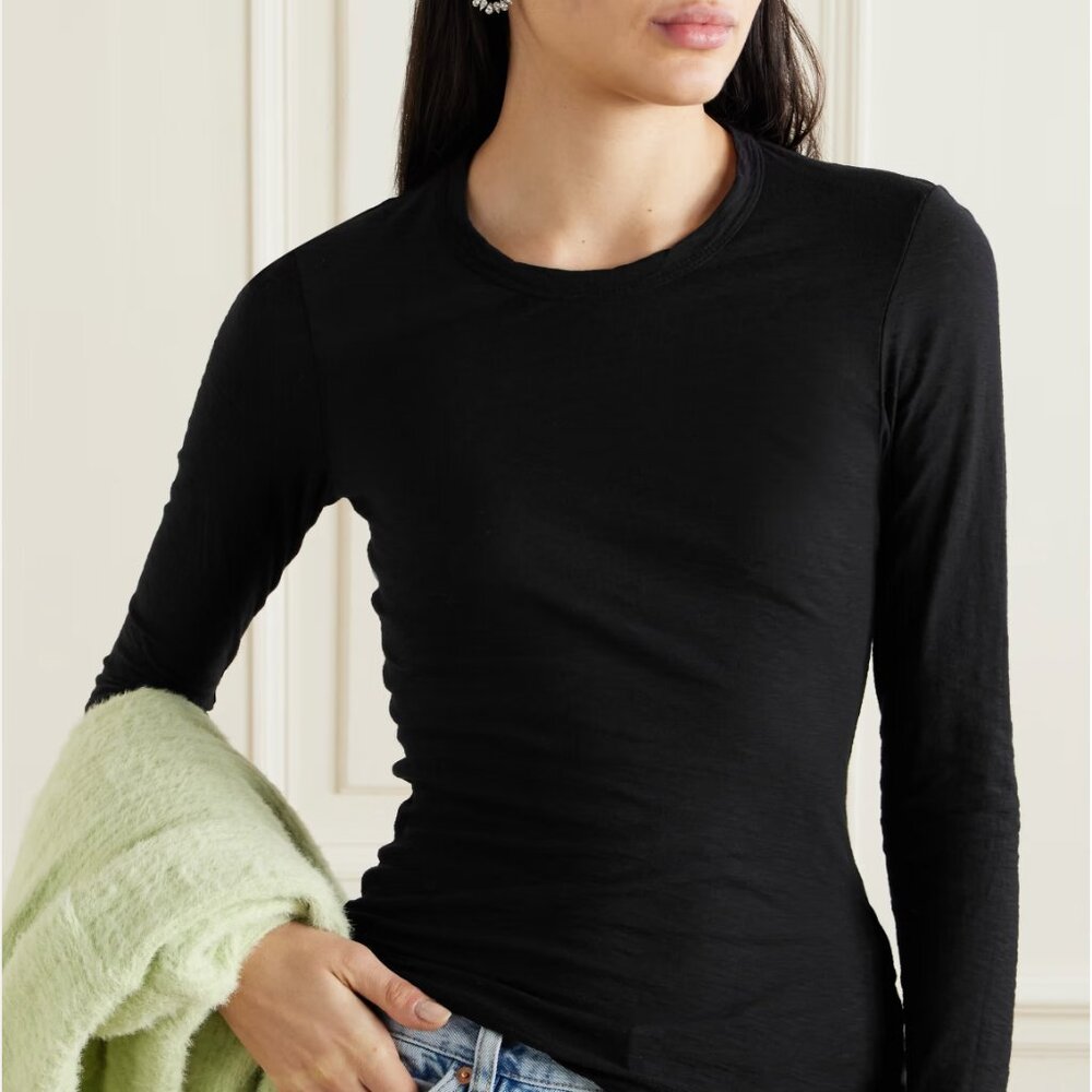 James Perse Slub cotton-jersey top Size 1 Small